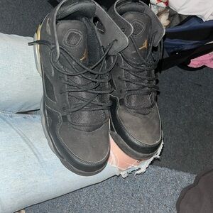 Jordan Kids Black and Gold Sneakers
